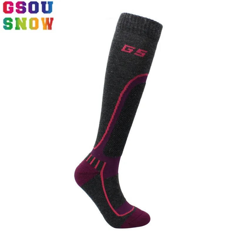 GSOU/брендовые Детские Лыжные носки для мальчиков и девочек детские зимние теплые