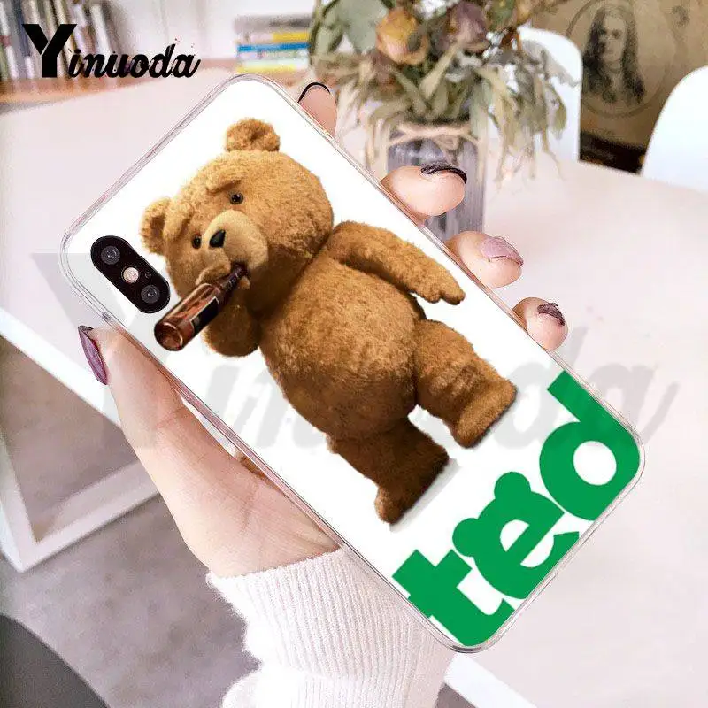 Yinuoda Ted Bear фильм Тед поцелуй моя задница аксессуары для телефонов Чехол для iPhone X 6 6S 7 7plus 8 8Plus XS XR11 11pro 11promax