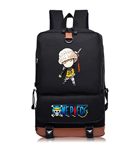 

High Quality Japanese Anime One Piece Backpack Luminous Strap School Bags Black For Teenage Different Pattern