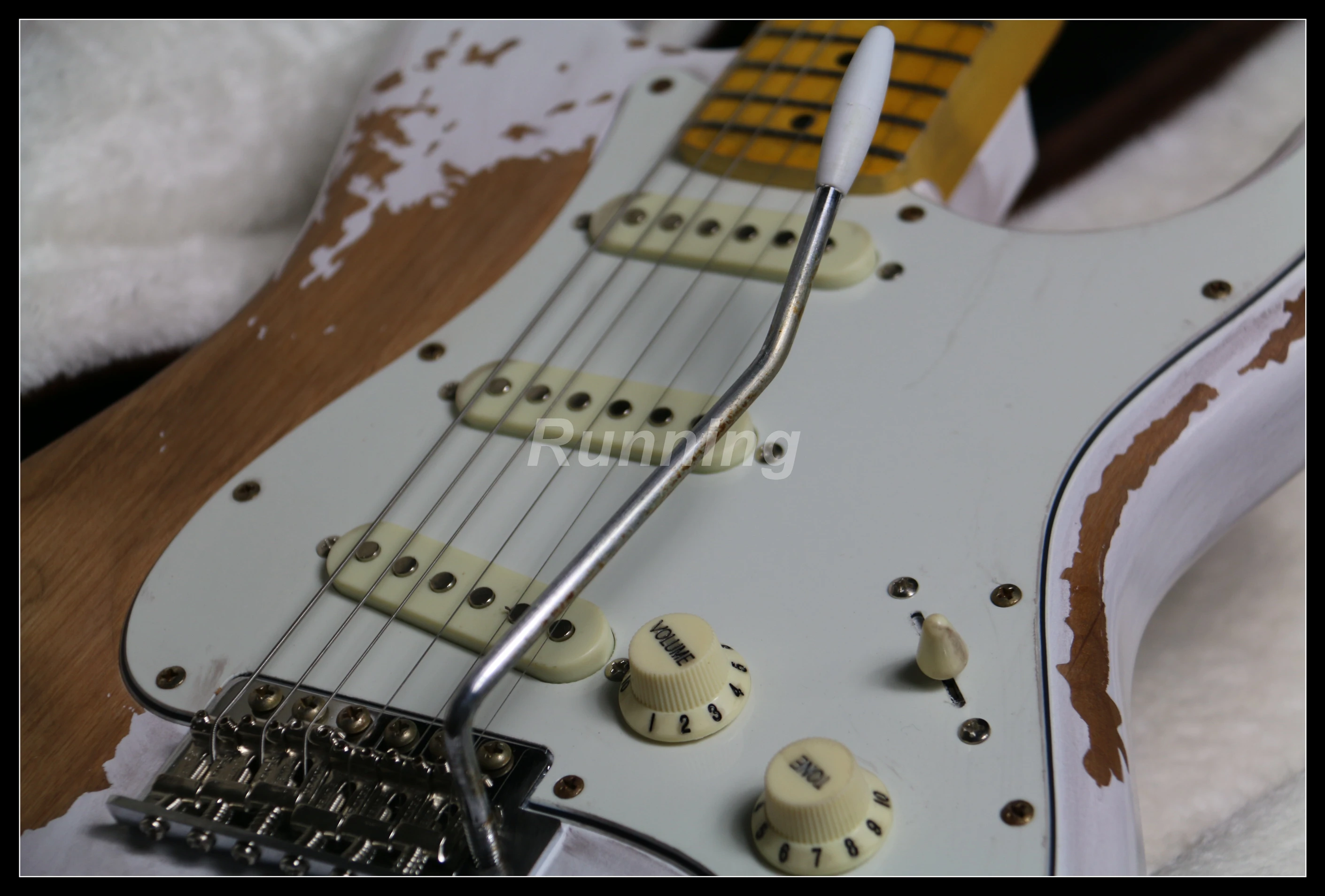 Relic электрическая гитара латунные седла nitrolaquer Stain Finish Heavy 100% ручная работа