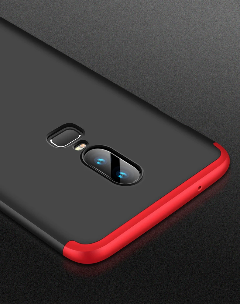 Чехол 360 градусов для Oneplus 6 / One Plus чехол 3 в 1 Жесткий ПК оригинальный защитный Oneplus6