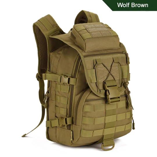 Wolf Brown Водонепроницаемый Рюкзак Molle военный 3P Tad тактический рюкзак штурмовая дорожная сумка для мужчин Cordura 40L армейский охотничий рюкзак - Цвет: Wolf Brown