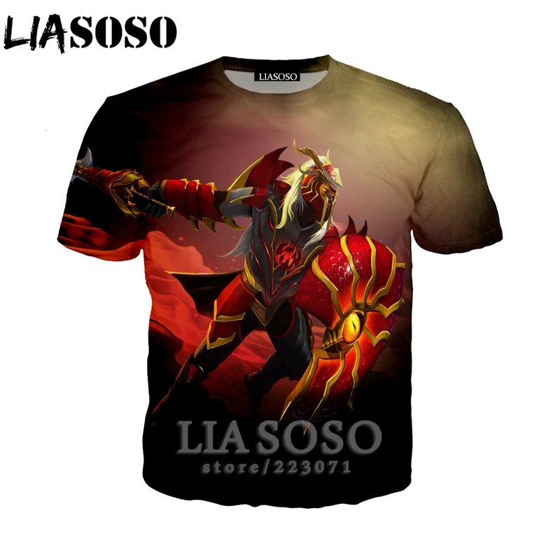LIASOSO Новый Модный свитшот с 3D принтом для мужчин и женщин видеоигра Dota 2 футболка