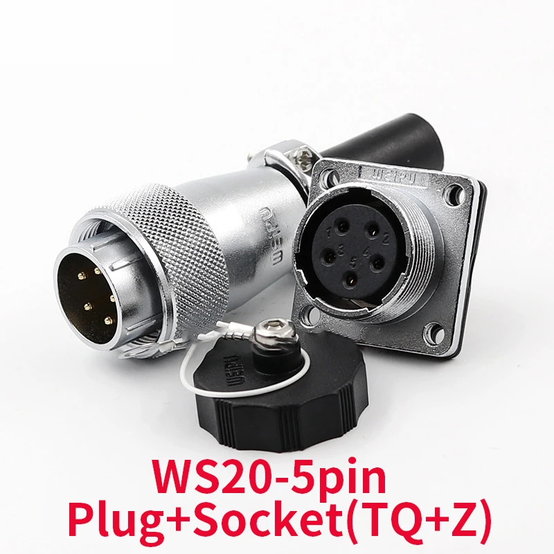5 Pin WS20 разъемы высокого напряжения разъем IP68 водонепроницаемый Промышленный питания|Соединители| |