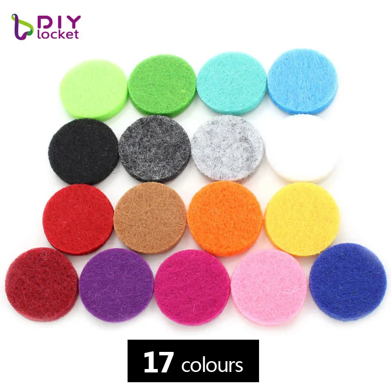 100 шт 17 мм войлочные прокладки костюм 25 ароматерапия медальон эфирное масло