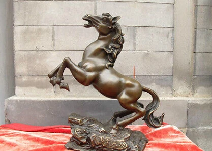 Бронзовая статуэтка фэн шуй 10 дюймов художественная Декоративная скульптура на