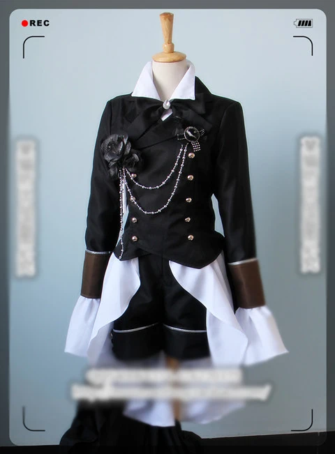 Черный Дворецкий Ciel Phantomhive партия шапка костюм для косплея + шеи рубашка пальто