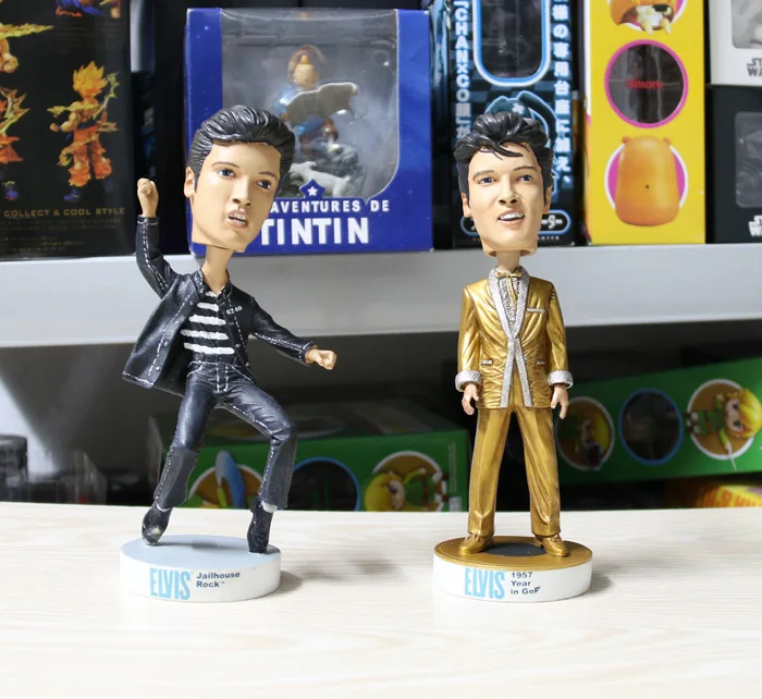 NECA Head Knockers король камня Jailhouse Rock и 1957 год в золоте 2 Ver. 8 дюймов фигурка с качающейся