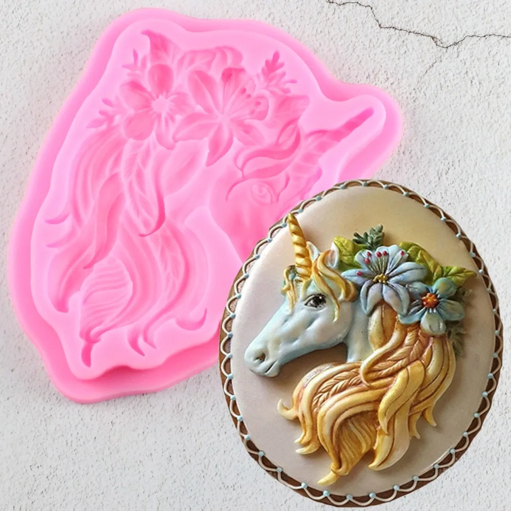 

Стандартные силиконовые формы в форме единорога для выпечки, инструменты для украшения тортов, полимерная глина, формы для конфет