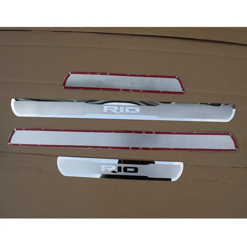 Наклейка на дверной порог RIO Накладка из нержавеющей стали для европейской Kia Rio