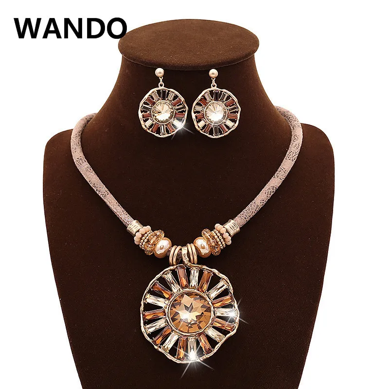 2015 New FashionFashion Essentials Women Lady bohemian boho Blue Turquoise look Stone Necklace Pendant Green Color | Украшения и