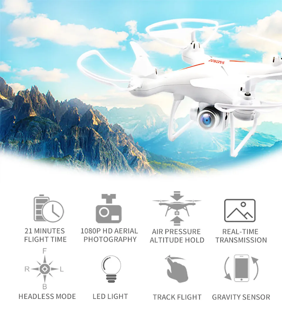 Global Drone GW26 FPV Wifi Дрон с HD 1080P камерой дистанционного управления вертолет RC игрушки Квадрокоптер