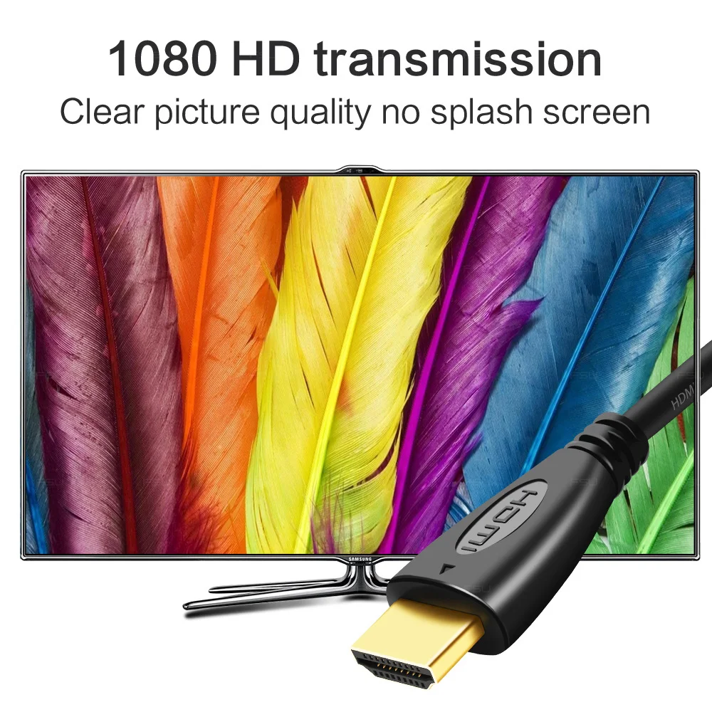 Высокоскоростной HDMI кабель позолоченный мужской поддержка 1080P 3D 0,5 м 1 м 1,5 м 2 м 3 м 5 м кабель для hdmi сплиттер HDTV компьютерный проектор