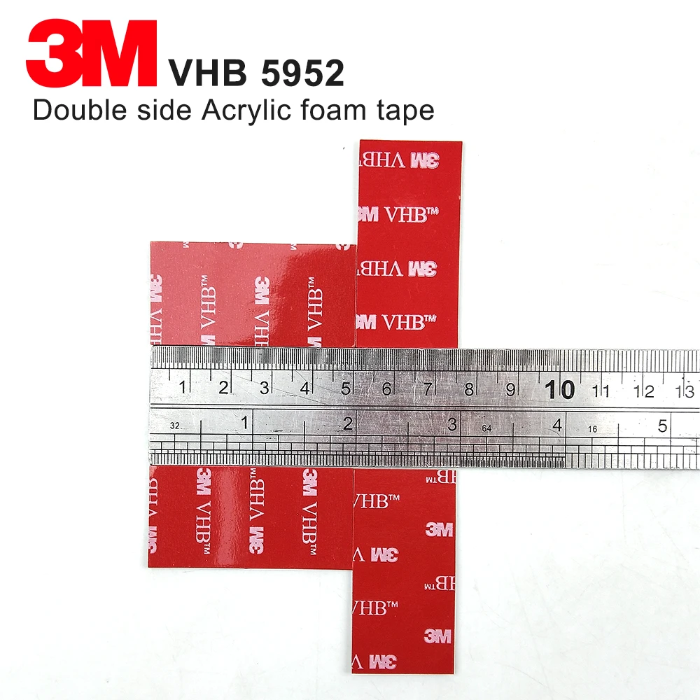 10 шт./лот 3 М VHB 5952 Heavy Duty Двухсторонняя клейкая акриловая поролоновая лента хорошо подходит для видеокамеры для автомобиля DVR держатель, Размеры с фокусным расстоянием 25 мм* 50 мм