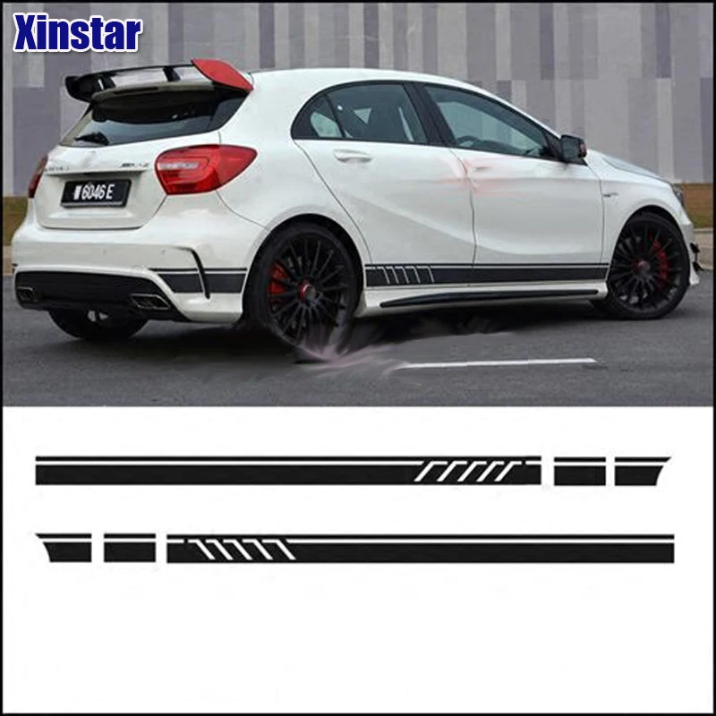 6pcs/lot car body decoration sticker For Mercedes benz AMG w204 w211 W210 CLK c180 e200 CLA GLK GLE GLC A180 A B C E S class | Автомобили