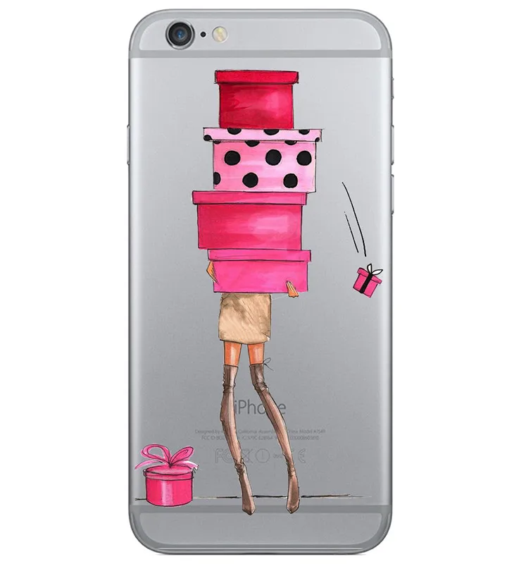 Милые мягкие чехлы для iphone 5s 6 S 7 plus 8 x Pretty girl fashion show minecraft телефонные футляры ТПУ