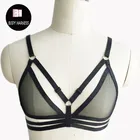 Женское черное обвязка для тела, женский бюстгальтер с бретельками, сексуальное готическое бондажное белье, Фетиш-одежда в стиле Харадзюку, женское нижнее белье