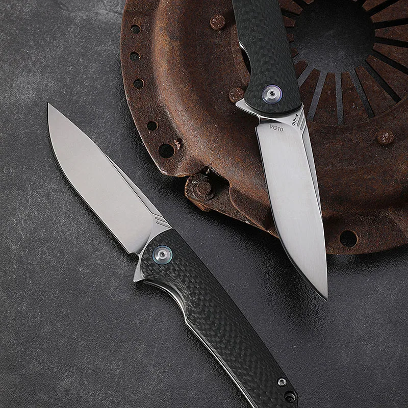 CH genuine original VG10 folding knife carbon fiber handle ball bearing pocket camping self-defense rescue walking hunting tool