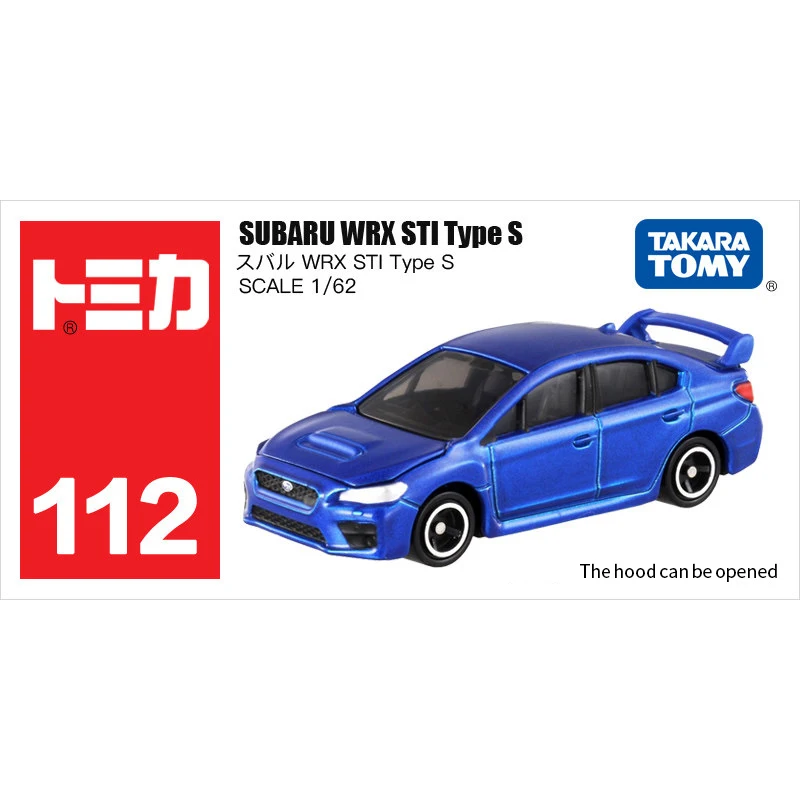 Takara Tomy Tomica 1/62 Subaru WRX STI Тип S металлическая литая под давлением игрушка модель