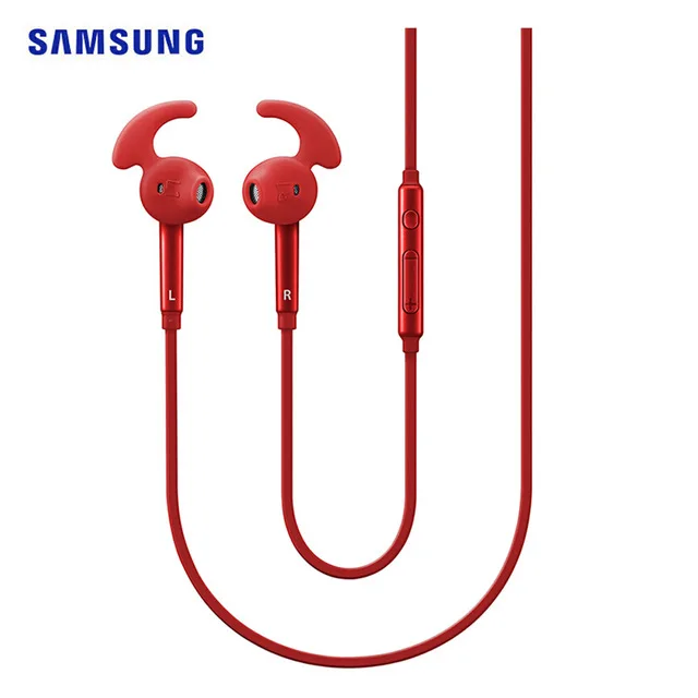 Проводные наушники samsung EG920L 3,5 мм с mic1.2 m, стерео спортивные наушники-вкладыши для samsung s8 S9Plus, поддержка официальной проверки - Цвет: Красный