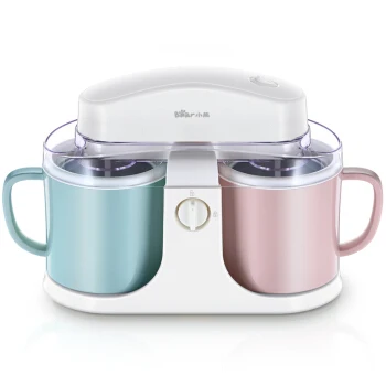 15%JA132 Home Automatic Ice Cream Machine with 2 Barrel 1L 7W DIY Maker One Button Operation Non-stick Aluminum Liner | Бытовая техника