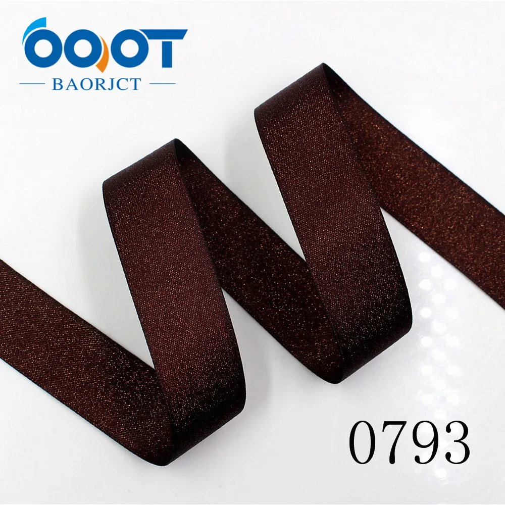 OOOT BAORJCT 1712292 25 мм 10 ярдов двухсторонняя Золотая Лента Термотрансферная печать grosgrain Свадебные аксессуары DIY материал