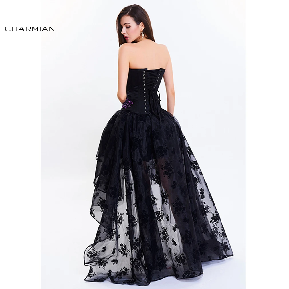 Charmian, сексуальное женское платье-корсет в стиле стимпанк, Ретро готический корсет на груди, топ, Бурлеск, кружевной корсет и бюстье, пояс для тренировок