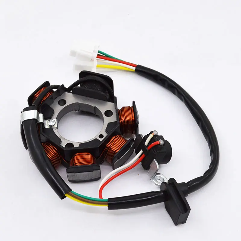 Мотоцикл 7 полюсов 6 проводов для YAMAHA JY110 JS110 JYM110 F8 E8 Crypton 110 110cc генератор катушки