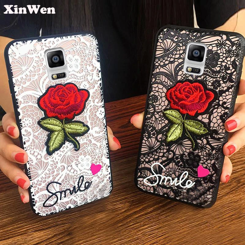 XinWen роскошный 3d милый модный жесткий чехол для телефона из ПК с розами samsung galaxy Note