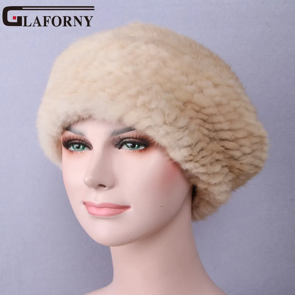 Glaforny женские зимние меховые шапки меховая шапка из натуральной норки толстые
