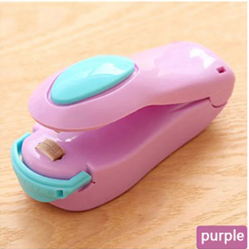 Violet Bag clip Микро-термоусадочная машина, зажим для вакуумной упаковки пищевых чипсов, арахисовая пластиковая упаковка, зажим для кухонных принадлежностей, цветной ручной - Цвет: Violet Bag clip