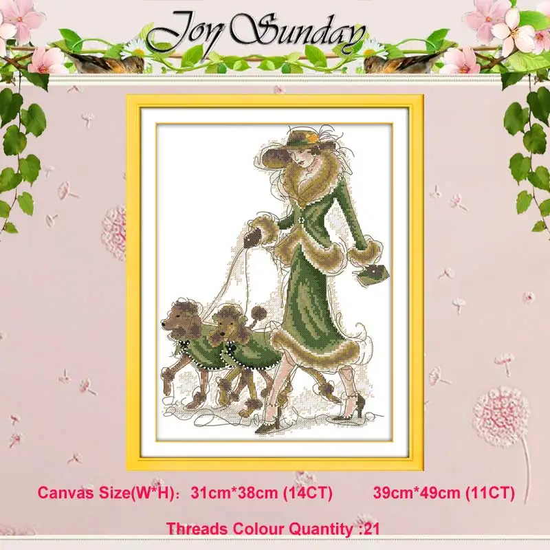 Lady and dogs Красивая женщина, счетный Набор для вышивки крестом 11CT 14CT, Набор для вышивки крестом,, Набор для вышивания крестиком, Набор для вышивания, рукоделие - Цвет: Lady and dogs