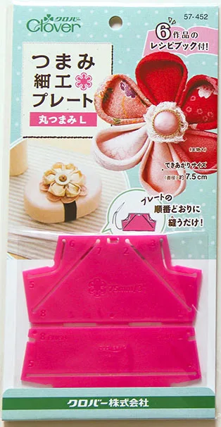 Большой размер Круглый лепесток японский Клевер Kanzashi цветок производитель