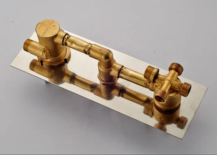 Латунный термостатический тройной смеситель лучшего качества для душа с