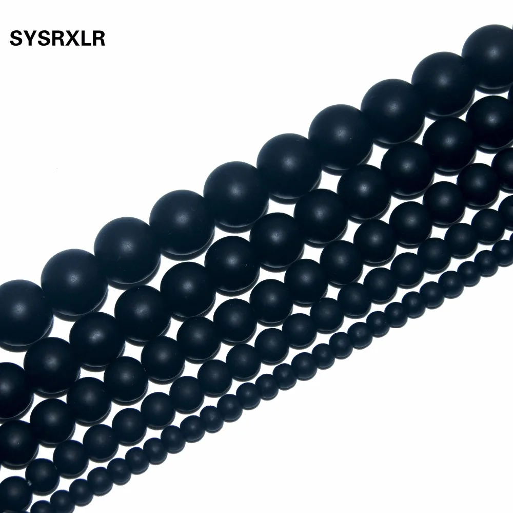 Бусины Из Натурального оникса 15 дюймов нить 4/ 6/ 8/10/12 мм|stone beads|natural stone beadsnatural beads