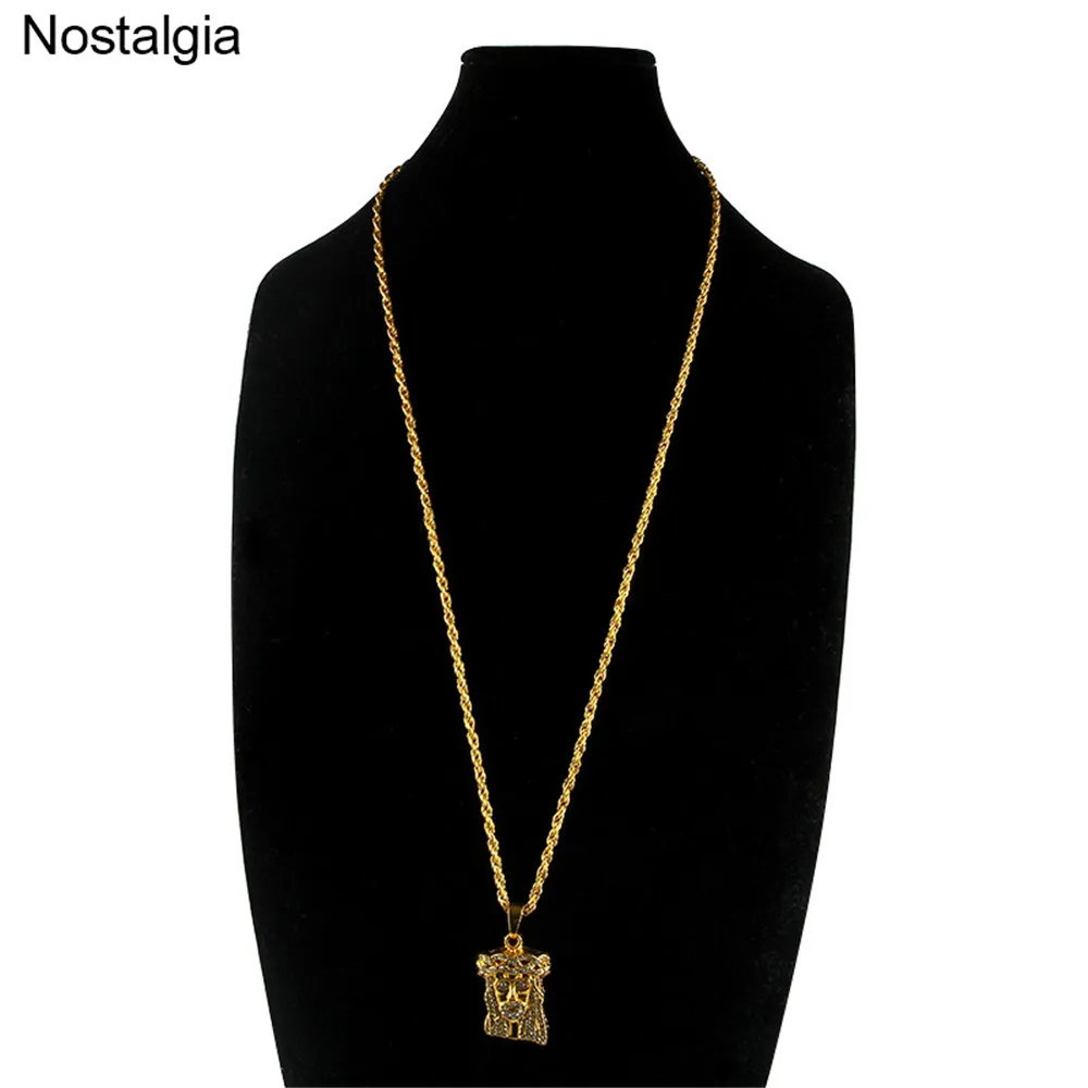 Ностальгия Иисуса ожерелье прозрачный горный хрусталь кулон Религиозные