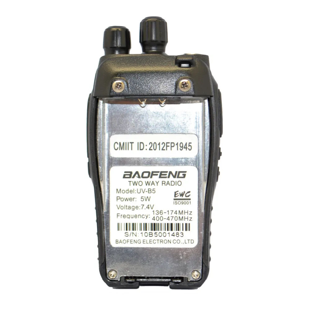 10-шт черный BaoFeng UV-B5 Walkie Talkie136-174/400-470 Mhz двухстороннее радио+ наушник с ЕС США Россия