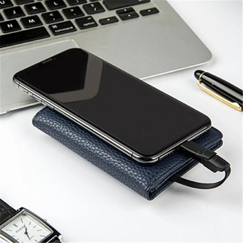 Умный кошелек BISI GORO унисекс с usb-зарядкой адаптируется для Ipone и Android Type-C Емкостью