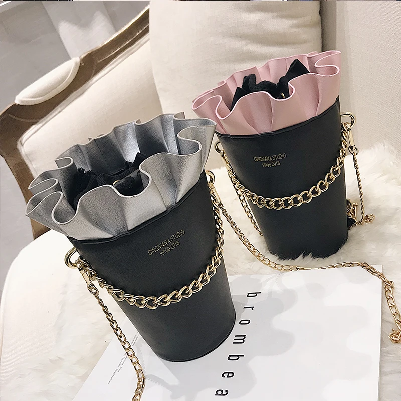 Новинка 2019 года круглое ведро модная женская дизайнерская сумка качественная из