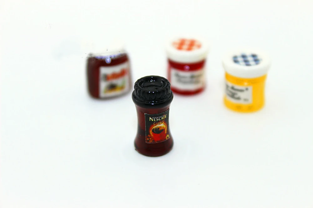 1/12 Миниатюрные аксессуары для кукольного домика, мини Nutella jam, мебель для моделирования кофе, Кухонные Игрушки для приправ, декор кукольного дома