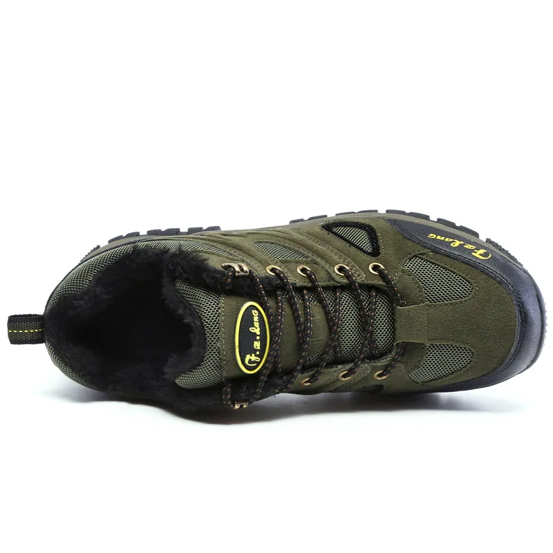 Big Size Men Women Hiking Shoes Winter Leather Outdoor Waterproof Hunting Boots Man Mountain Trekking Climbing Sneakers | Спорт и