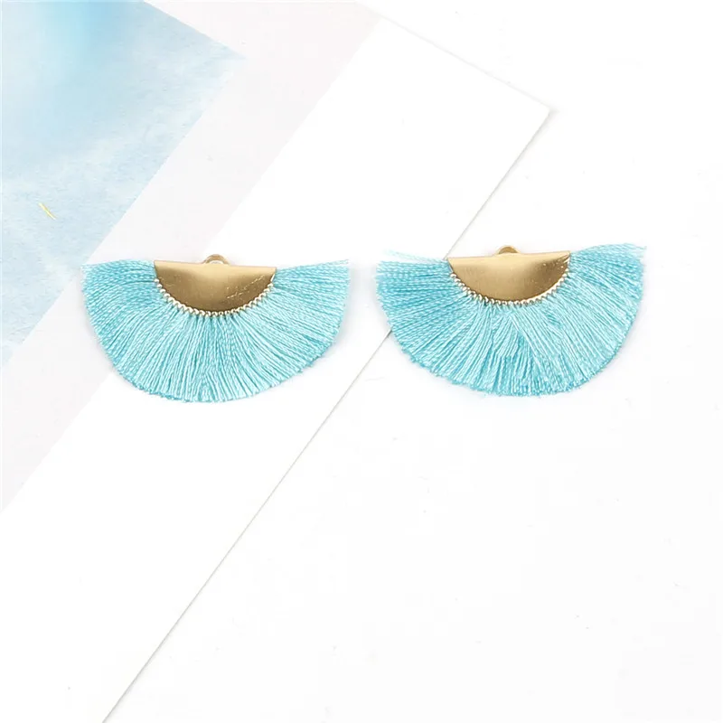 Turquoise 2 шт. искусственный шелк кисточкой винтажные Мини-кисточки для мобильного телефона кулон ручной работы серьги ожерелье брелок DIY ювелирные украшения аксессуары - Цвет: Turquoise