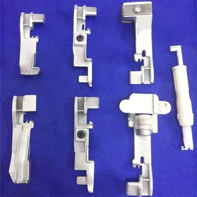 Serger 6 presser Feet set for singer 14CG754 14SH654 14SH754 14hd854 14U555 14U557 +Needle Threader AA7128