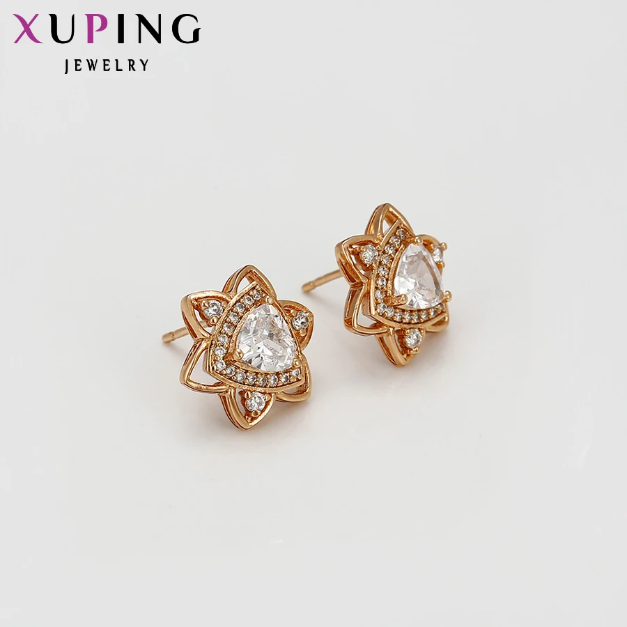Xuping, роскошные серьги, дизайн, синтетический кубический цирконий, ювелирные изделия, свадебные серьги-гвоздики для подарков для женщин 91049