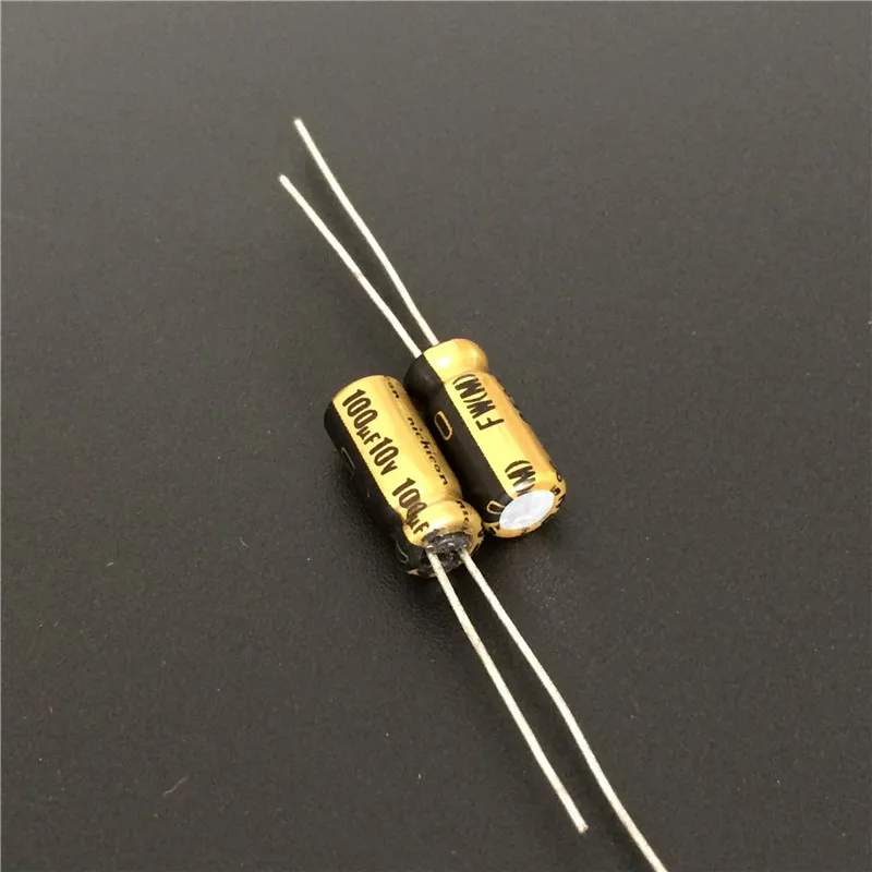 

100pcs 100uF 10V NICHICON FW Series 5x11mm 10V100uF Audio Aluminum Electrolytic Capacitor