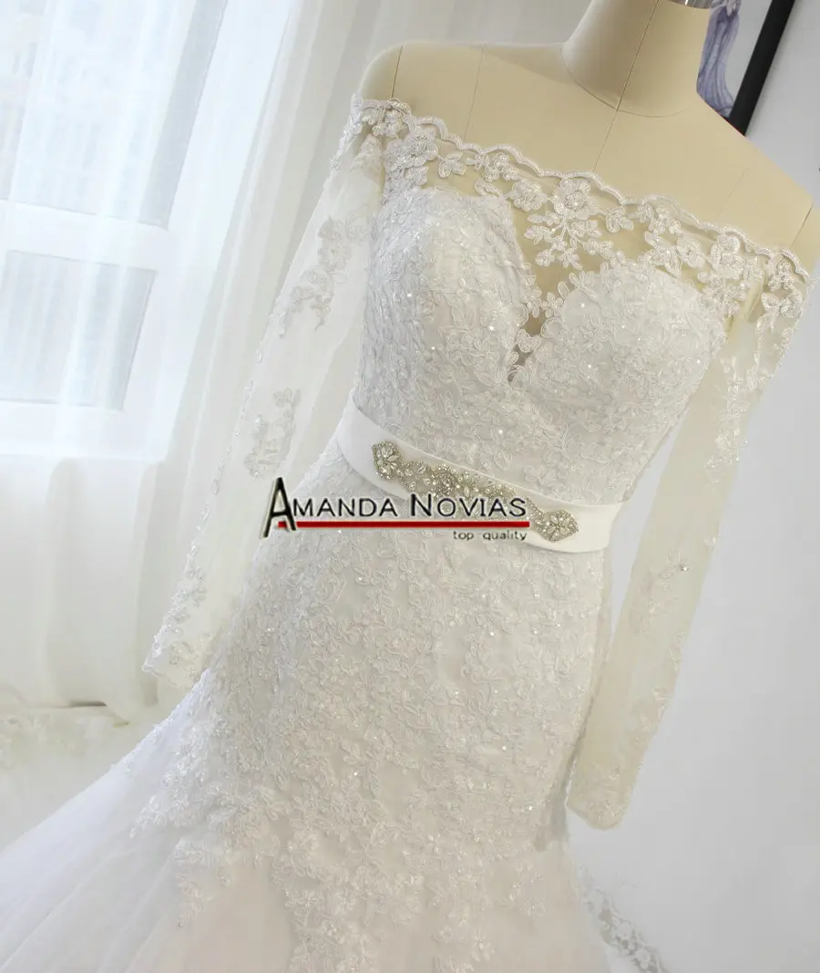 Vestido De Novia Новинка года индивидуальный заказ трапециевидной формы Тюль Свадебные платья Свадебное платье с одежда с длинным рукавом