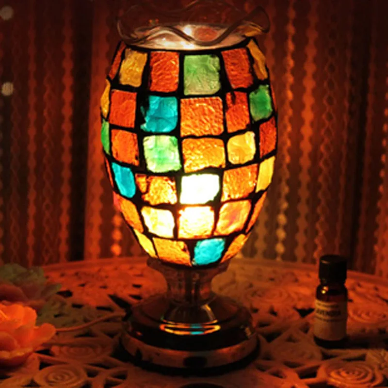 Новый цветной стеклянный Настольный светильник DF86 с античной мозаикой