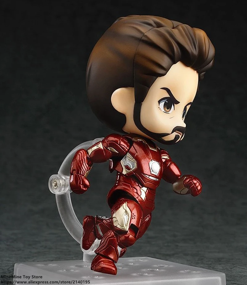 Дисней Марвел Мстители Игра в железо Железный человек Марк 45 Кью-версия 10 см Фигурка действия Аниме Мини украшение ПВХ коллекционная фигурка игрушечная модель