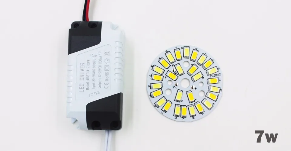 1 шт. 3 Вт-18 Вт SMD5730 теплый/холодный белый комбинированная цветная панель+ Сегментированный светодиодный блок питания для потолочного светильника