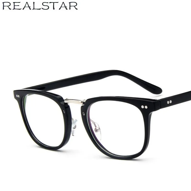 REALSTAR Anti Blue Ray Брендовые очки мужские оптические оправы очки от близорукости модные ретро очки в квадратной оправе женские Oculos S307